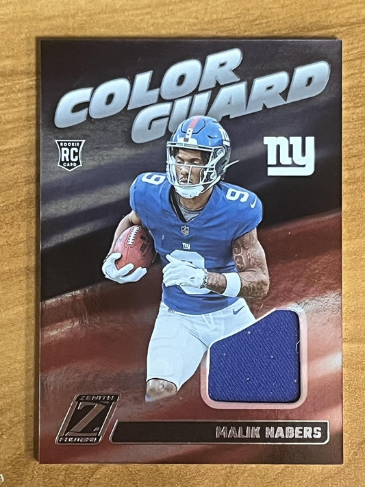 2024 Panini Zenith Color Guard #CG5 Malik Nabers New York Giants