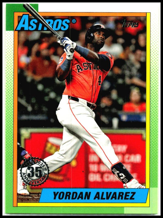 2025 Topps 1990 Topps Baseball 35th Anniversary #T90-82 Yordan Alvarez Astros