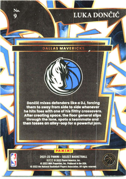 2021-22 Panini Select Turbo Charged #9 Luka Doncic Dallas Mavericks