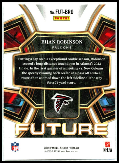 2023 Panini Select Select Future #FUT-BRO Bijan Robinson Atlanta Falcons