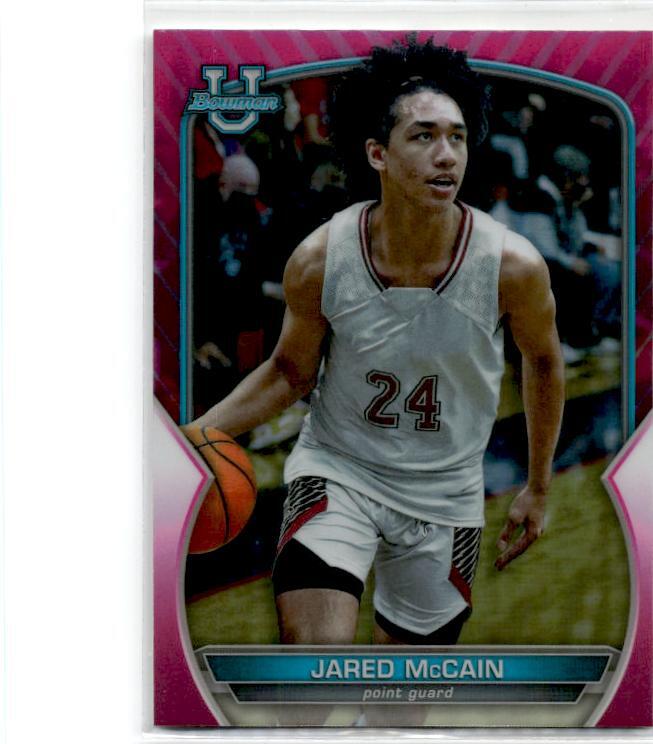 2022-23 Bowman University Chrome Pink #27 Jared McCain 76ers