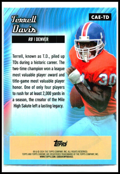 2024 Topps Chrome All-Etch #CAE-TD Terrell Davis Denver Broncos