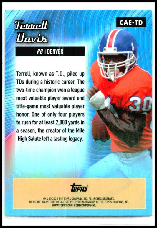 2024 Topps Chrome All-Etch #CAE-TD Terrell Davis Denver Broncos