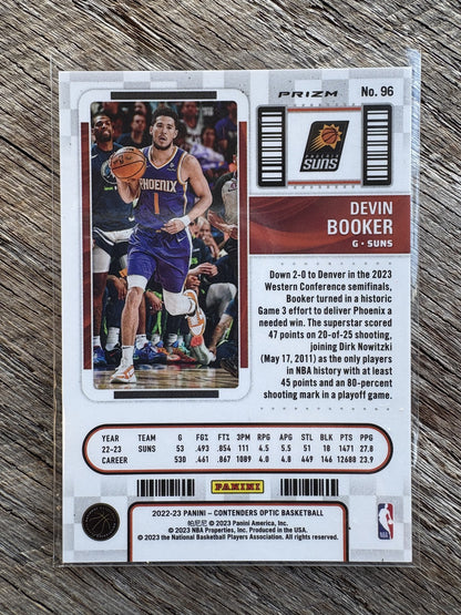 2022-23 Panini Contenders Optic Silver #96 Devin Booker Phoenix Suns