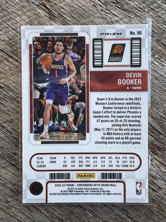 2022-23 Panini Contenders Optic Silver #96 Devin Booker Phoenix Suns