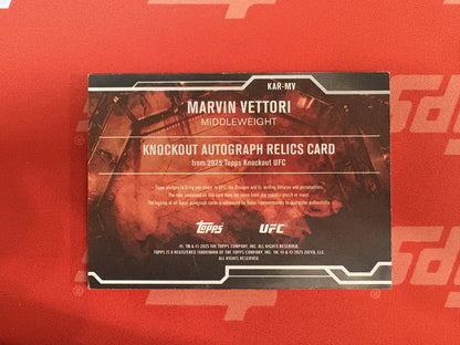 2025 Topps Knockout UFC Autograph Relics Gold /8 #KAR-MV Marvin Vettori