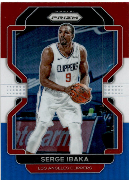2021-22 Panini Prizm Red White and Blue #18 Serge Ibaka Los Angeles Clippers