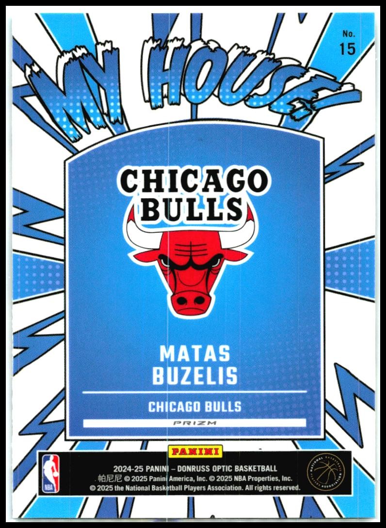 2024-25 Donruss Optic My House Holo #15 Matas Buzelis Chicago Bulls
