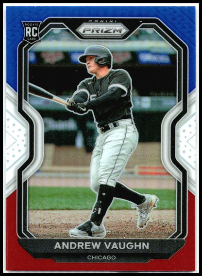 2021 Panini Prizm Red/White/Blue Prizm #48 Andrew Vaughn Chicago White Sox