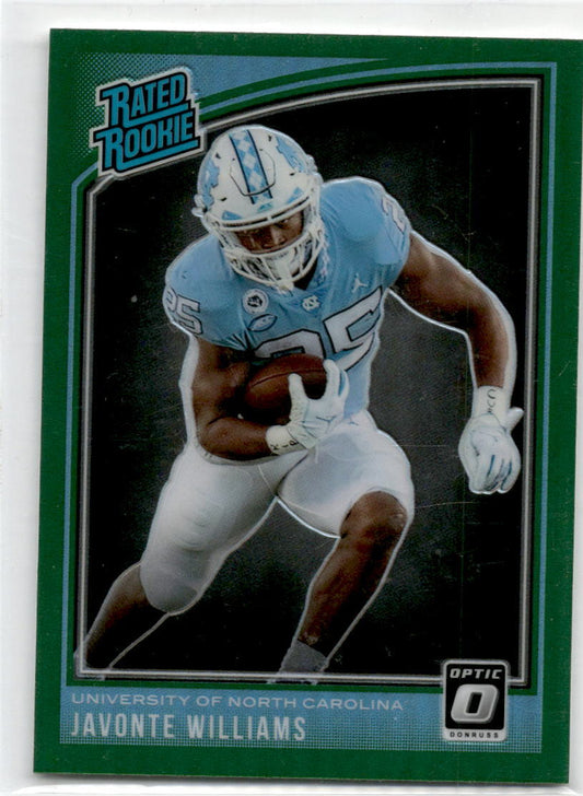 2021 Panini Chronicles Draft Picks Green #217 Javonte Williams Denver Broncos