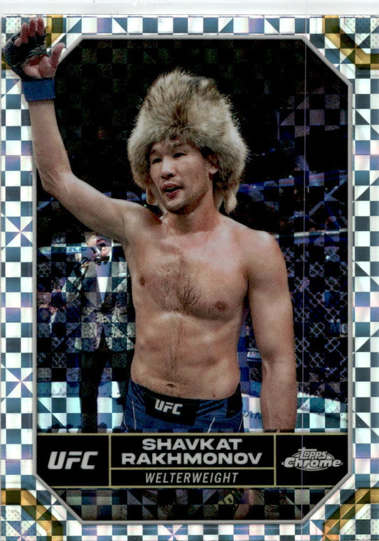 2024 Topps Chrome UFC X-Fractor #177 Shavkat Rakhmonov