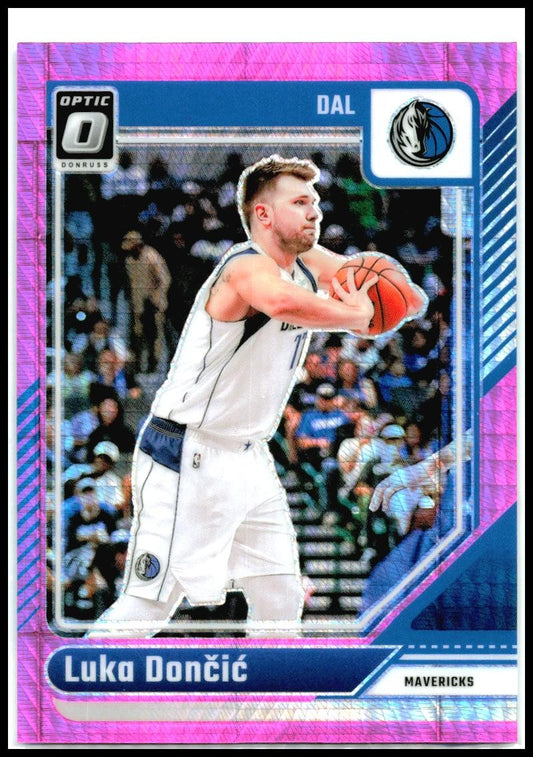 2024-25 Donruss Optic Hyper Pink #214 Luka Doncic Dallas Mavericks