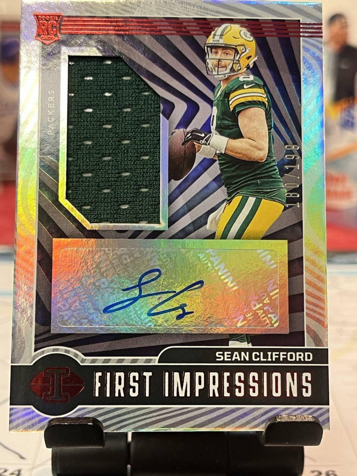 2023 ILLUSIONS FIRST IMPRESSIONS #142 SEAN CLIFFORD Patch Auto #/199 PACKERS