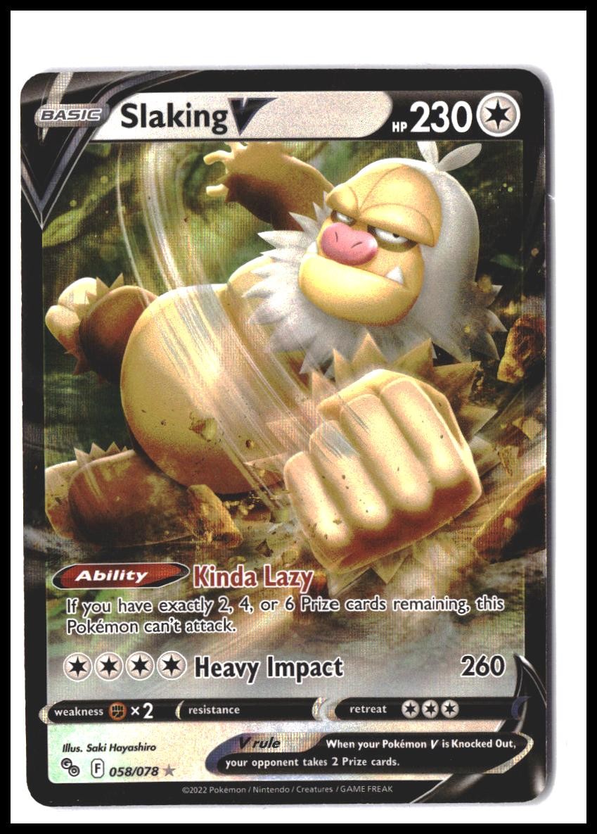 Slaking V #058/078 Pokemon GO Ultra Rare