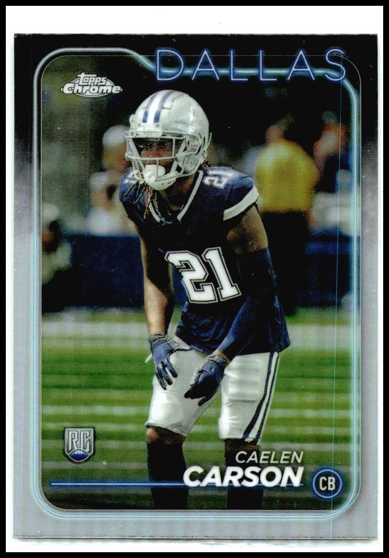 2024 Topps Chrome Refractor #276 Caelen Carson Rookie Dallas Cowboys