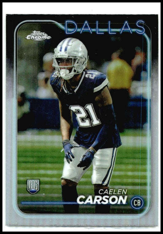 2024 Topps Chrome Refractor #276 Caelen Carson Rookie Dallas Cowboys