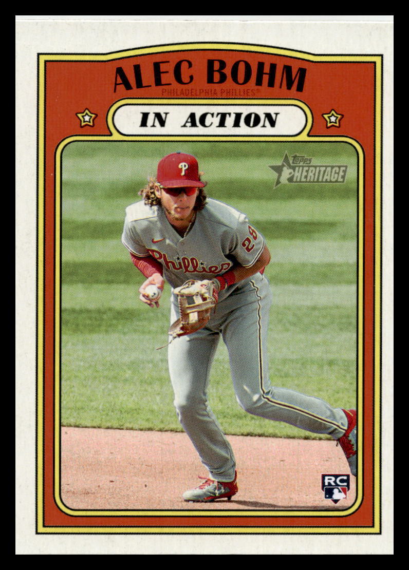 2021 Topps Heritage In Action #12 Alec Bohm Philadelphia Phillies