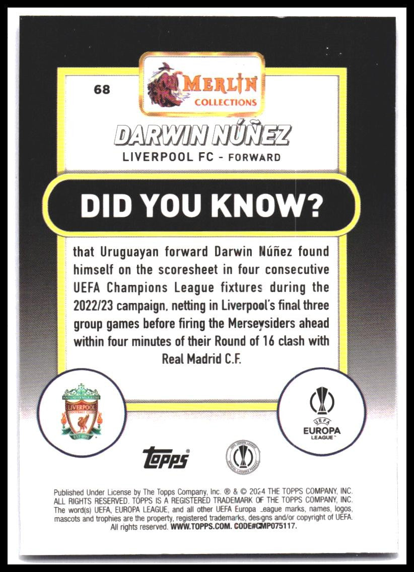 2023-24 Merlin UEFA Club Competitions #68 Darwin Núñez