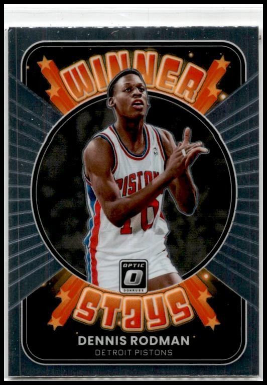 2021-22 Donruss Optic Winner Stays #6 Dennis Rodman Detroit Pistons