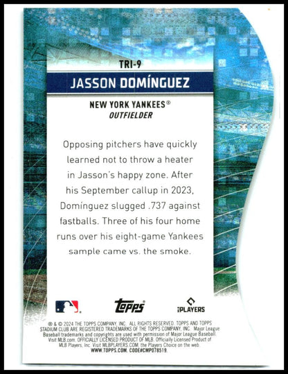 2024 Stadium Club Triumvirates #TRI-9 Jasson Domínguez New York Yankees