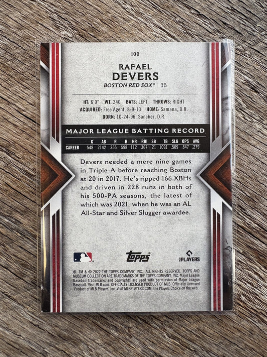 2022 Topps Museum Collection Copper #100 Rafael Devers Boston Red Sox