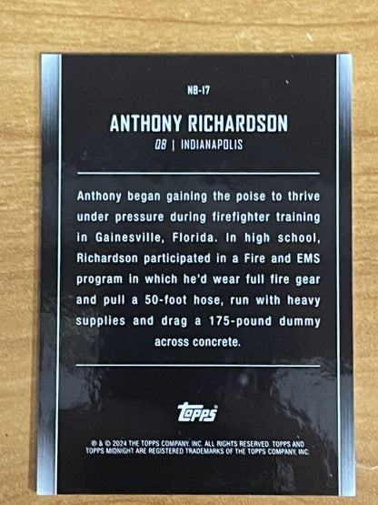 2024 Topps Midnight Pink #/99 #NB-17 Anthomy Richardson