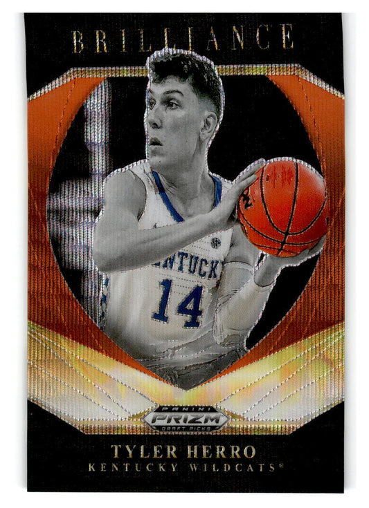 2021-22 Panini Prizm Draft Picks Brilliance Orange Wave  #17 Tyler Herro  57/75
