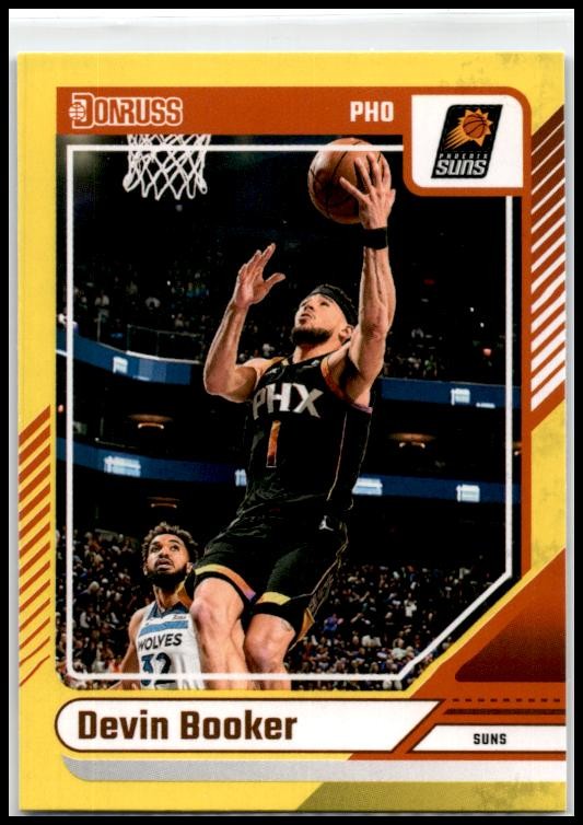 2024-25 Donruss Yellow Flood #115 Devin Booker Phoenix Suns