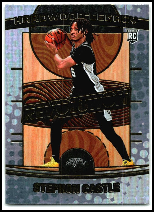 2024-25 Panini Revolution Hardwood Legacy Blue Astro #24 Stephon Castle Spurs