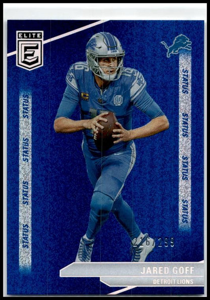2024 Donruss Elite Status Sparkle #15 Jared Goff #/299 Detroit Lions