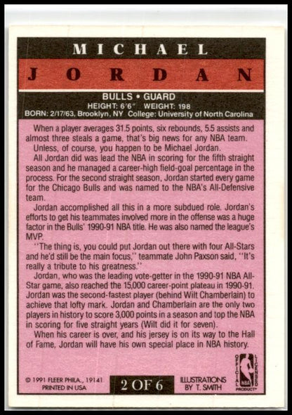 1991-92 Fleer Pro-Visions #2 Michael Jordan Chicago Bulls