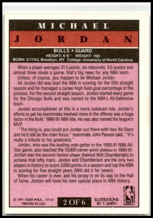 1991-92 Fleer Pro-Visions #2 Michael Jordan Chicago Bulls
