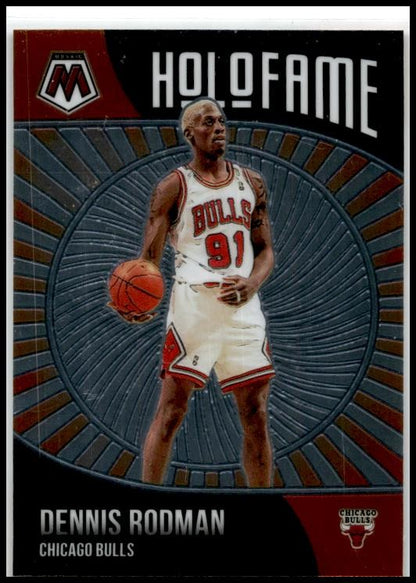 2020-21 Panini Mosaic HoloFame #8 Dennis Rodman Chicago Bulls