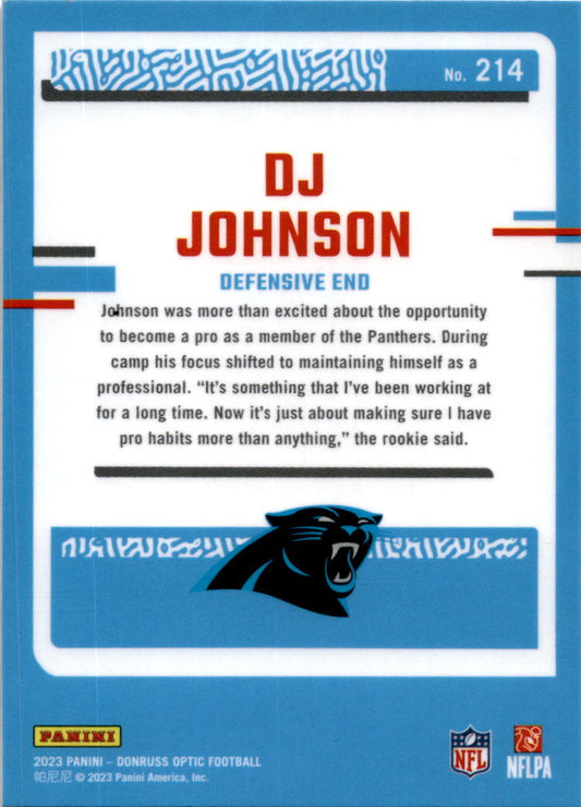 2023 Donruss Optic #214 DJ Johnson Carolina Panthers