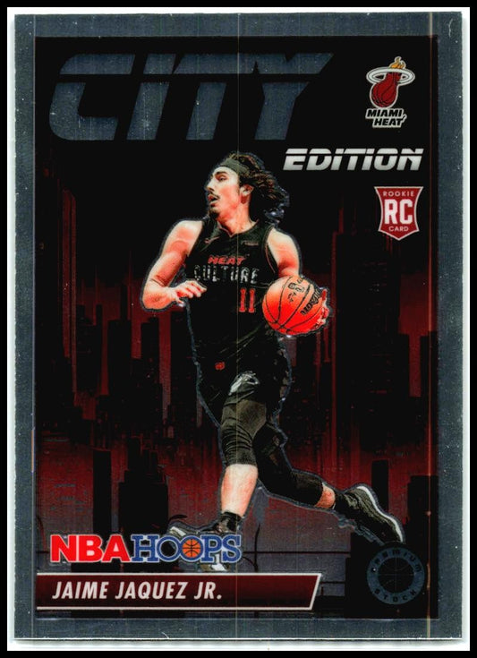 2023-24 Hoops Premium Stock City Edition #22 Jaime Jaquez Jr. Miami Heat