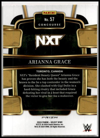 2024 Panini Select WWE Orange Ice Prizms #57 Arianna Grace