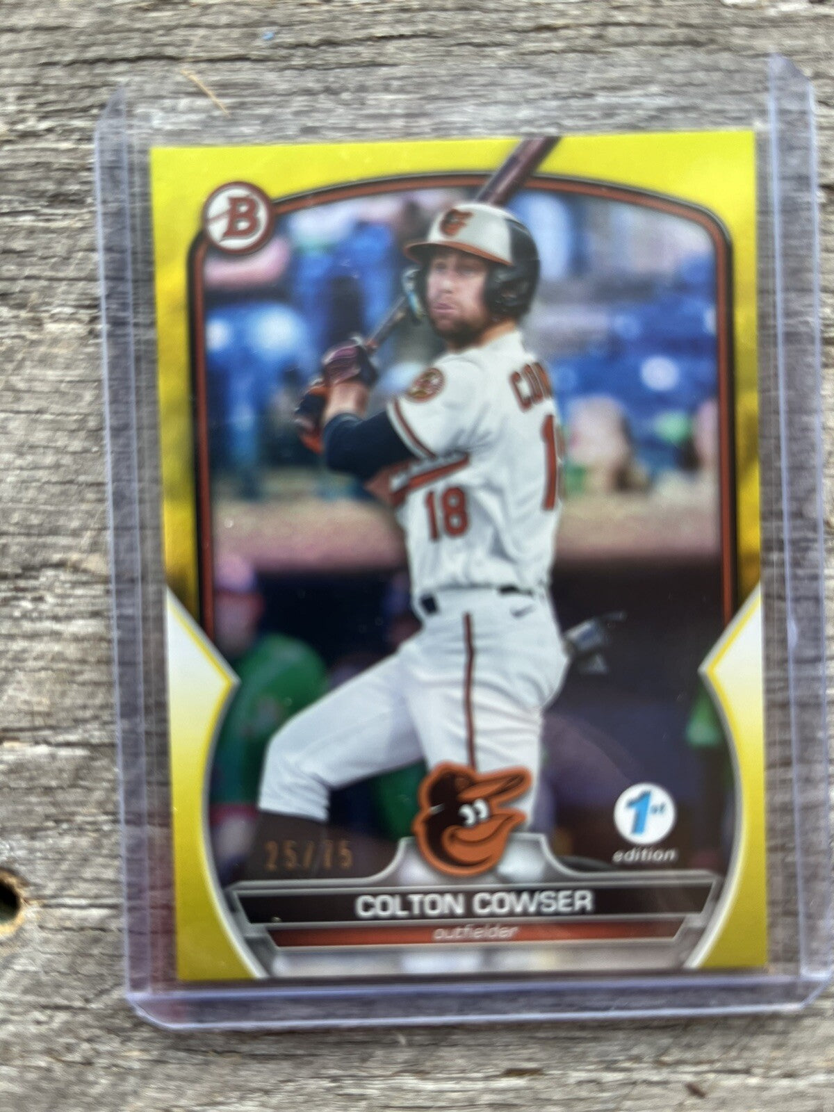 2023 Bowman Colton Cowser 1st Edition Gold Foil /75 Baltimore Orioles