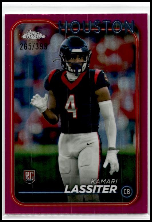 2024 Topps Chrome Magenta Refractor #245 Kamari Lassiter Rookie Texans