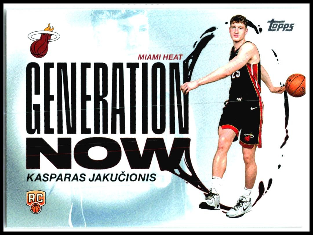 2025-26 Topps Generation Now #GN-20 Kasparas Jakučionis Miami Heat