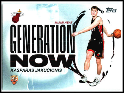 2025-26 Topps Generation Now #GN-20 Kasparas Jakučionis Miami Heat