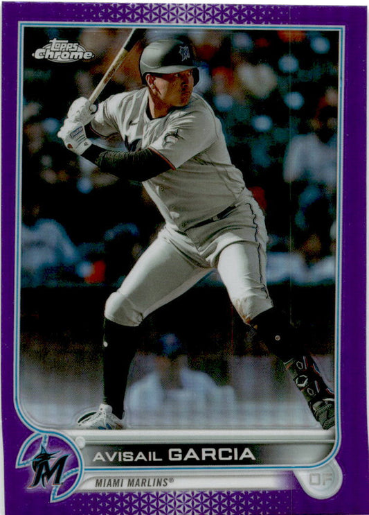 2022 Topps Chrome Purple Refractor #usc198 Avisail Garcia Miami Marlins