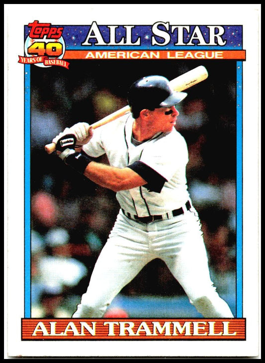1991 Topps #389 Alan Trammell Detroit Tigers
