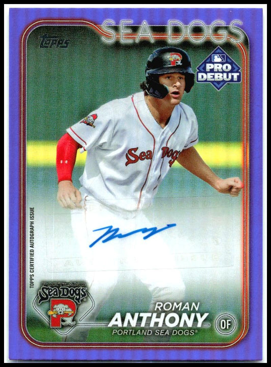 2024 Topps Pro Debut #PD-39 Roman Anthony Autographs Purple Foil #/299