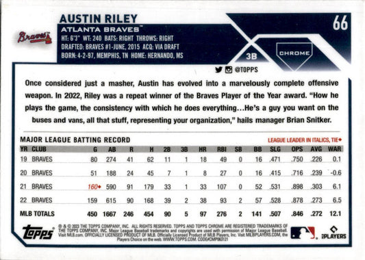 2023 Topps X-Fractor #660 Austin Riley Atlanta Braves