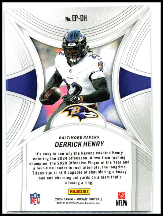 2024 Panini Mosaic Epic Performers #EP-DH Derrick Henry Baltimore Ravens