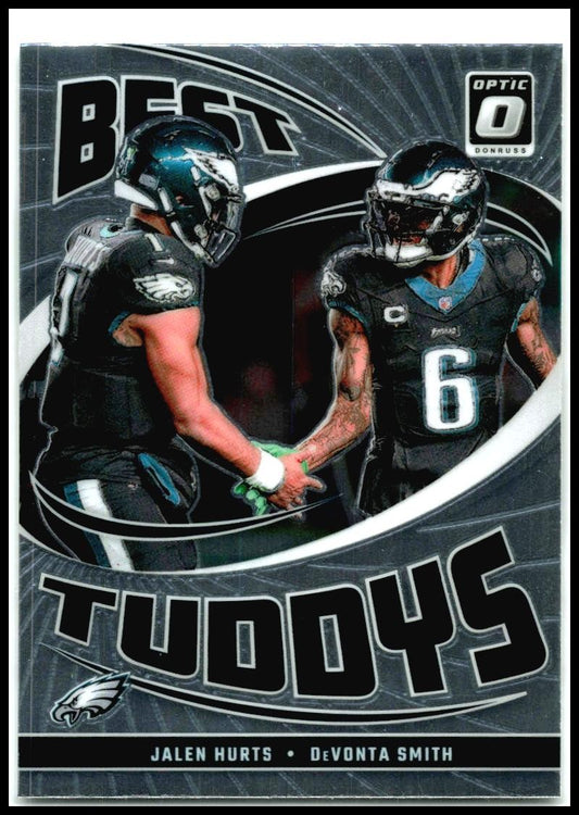 2024 Donruss Optic Best Tuddys Purple Stars #9 DeVonta Smith / Jalen Hurts
