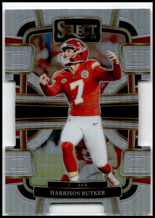 2023 Panini Select Silver Prizms Die Cuts #48 Harrison Butker Kansas City Chiefs