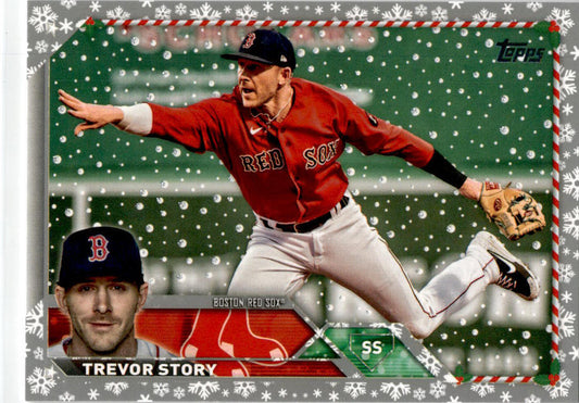 2023 Topps Holiday Metallic #H34 Trevor Story Boston Red Sox