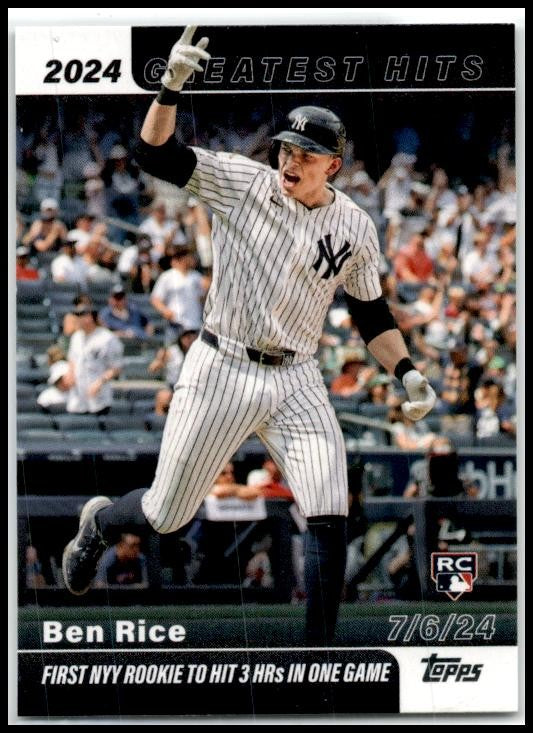 2025 Topps 2024 Greatest Hits #GH-2 Ben Rice New York Yankees