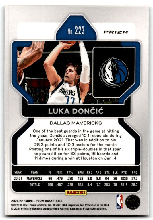 2021-22 Panini Prizm  Ice Prizm Luka Doncic Dallas Mavericks #223